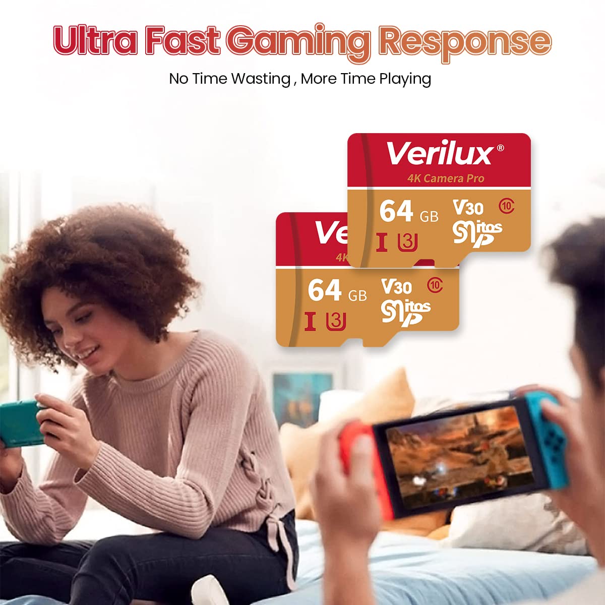 Verilux Micro SD Card 64 GB Universal Camera SD Card Memory Card with SD Card Adapter Verilux Micro SD Card 64 GB Universal Camera SD Card Memory Card with SD Card Adapter